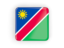 Namibia. Square icon with frame. Download icon.