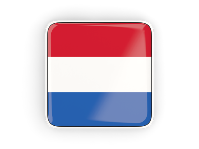 Square icon with frame. Download flag icon of Netherlands at PNG format