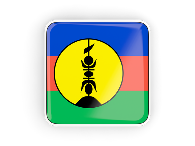 Square icon with frame. Download flag icon of New Caledonia at PNG format