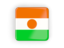 Niger. Square icon with frame. Download icon.