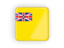 Niue. Square icon with frame. Download icon.