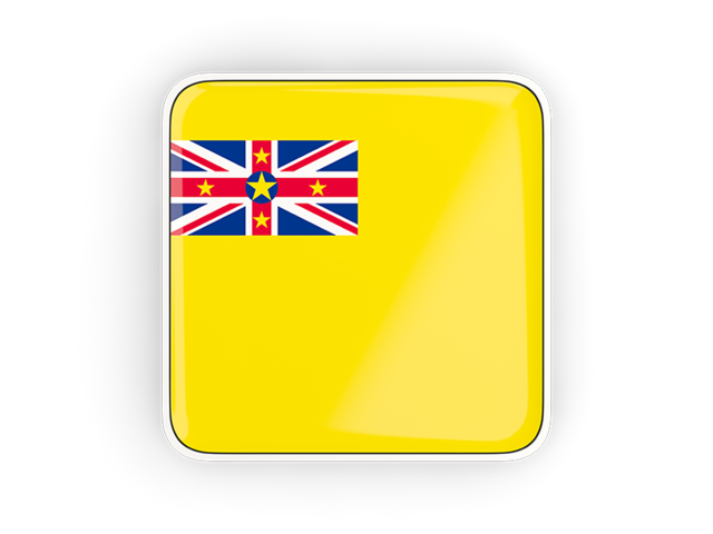 Square icon with frame. Download flag icon of Niue at PNG format