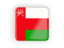 Oman. Square icon with frame. Download icon.