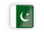 Pakistan. Square icon with frame. Download icon.