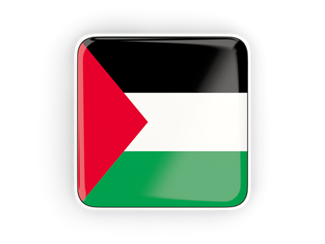 Square icon with frame. Download flag icon of Palestinian territories at PNG format