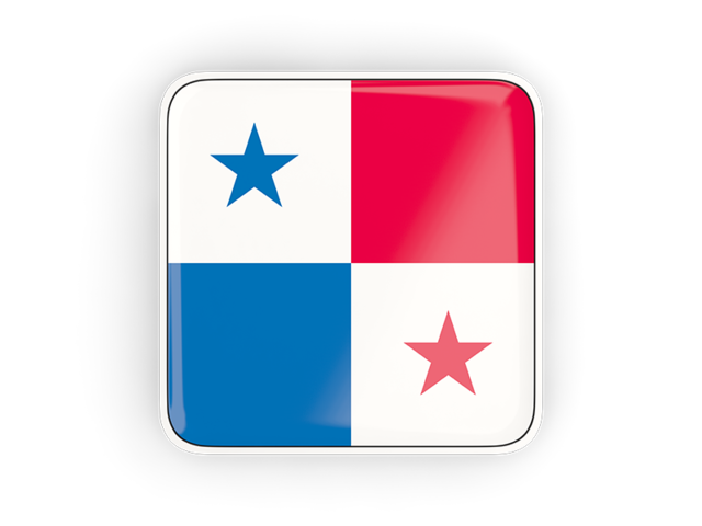 Square icon with frame. Download flag icon of Panama at PNG format