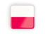 Poland. Square icon with frame. Download icon.