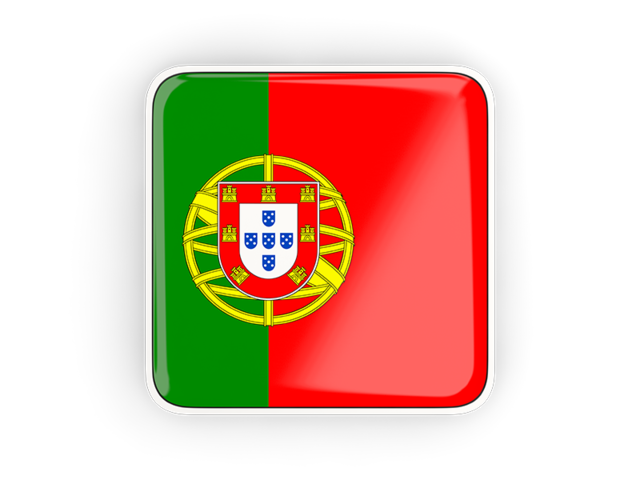 Square icon with frame. Download flag icon of Portugal at PNG format