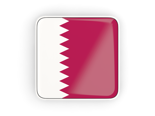 Square icon with frame. Download flag icon of Qatar at PNG format