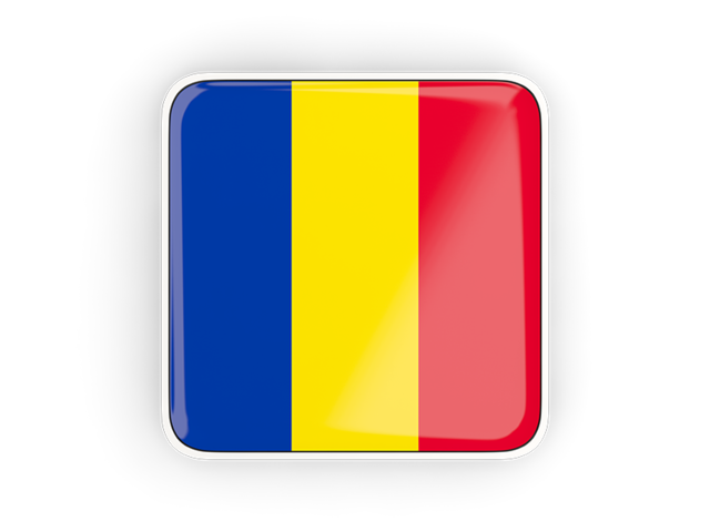 Square icon with frame. Download flag icon of Romania at PNG format