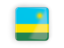 Rwanda. Square icon with frame. Download icon.