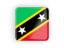Saint Kitts and Nevis. Square icon with frame. Download icon.