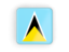 Saint Lucia. Square icon with frame. Download icon.