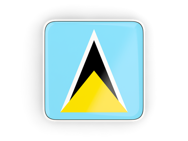 Square icon with frame. Download flag icon of Saint Lucia at PNG format