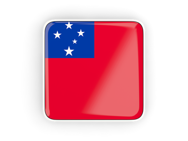 Square icon with frame. Download flag icon of Samoa at PNG format
