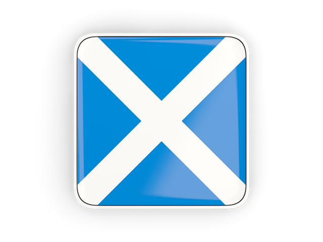 Квадратная иконка с рамкой. Скачать флаг. Шотландия