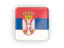 Serbia. Square icon with frame. Download icon.