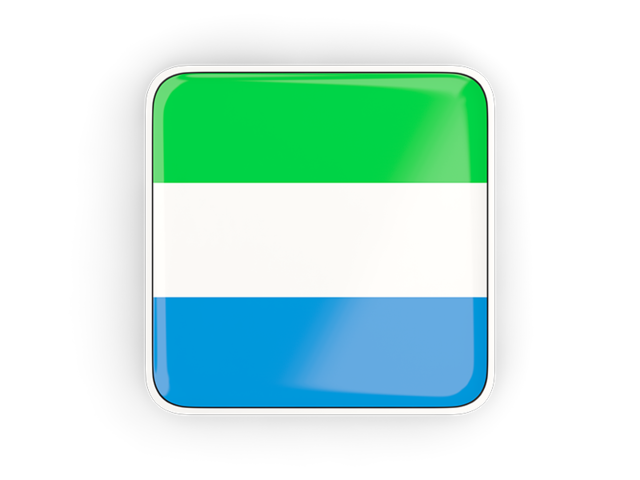 Square icon with frame. Download flag icon of Sierra Leone at PNG format