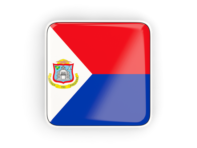 Square icon with frame. Download flag icon of Sint Maarten at PNG format
