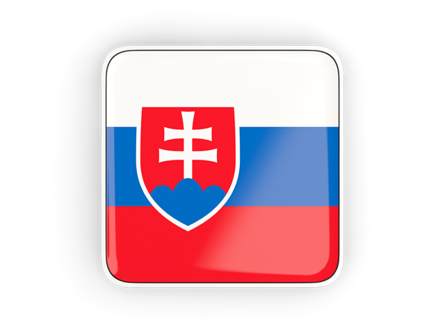 Square icon with frame. Download flag icon of Slovakia at PNG format
