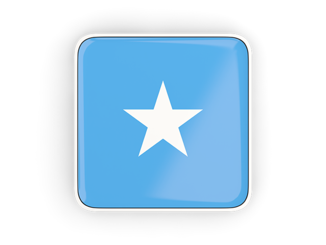 Квадратная иконка с рамкой. Скачать флаг. Сомали
