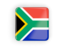 South Africa. Square icon with frame. Download icon.
