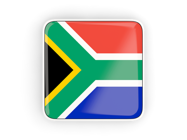 Square icon with frame. Download flag icon of South Africa at PNG format
