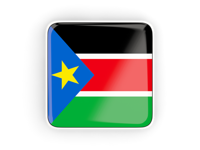 Square icon with frame. Download flag icon of South Sudan at PNG format