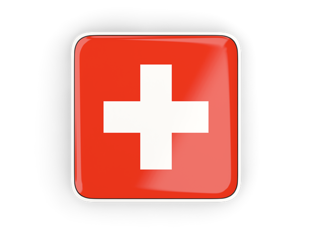 Квадратная иконка с рамкой. Скачать флаг. Швейцария