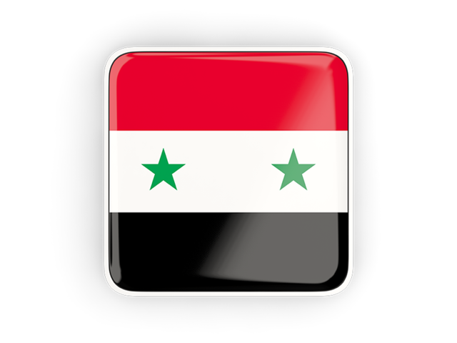 Square icon with frame. Download flag icon of Syria at PNG format