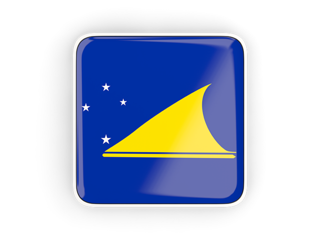 Square icon with frame. Download flag icon of Tokelau at PNG format