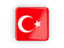 Turkey. Square icon with frame. Download icon.