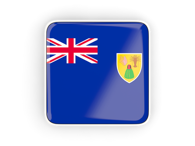 Square icon with frame. Download flag icon of Turks and Caicos Islands at PNG format