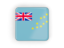 Tuvalu. Square icon with frame. Download icon.