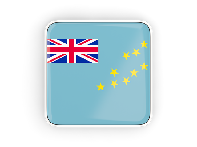 Square icon with frame. Download flag icon of Tuvalu at PNG format