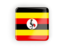 Uganda. Square icon with frame. Download icon.