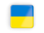 Ukraine. Square icon with frame. Download icon.