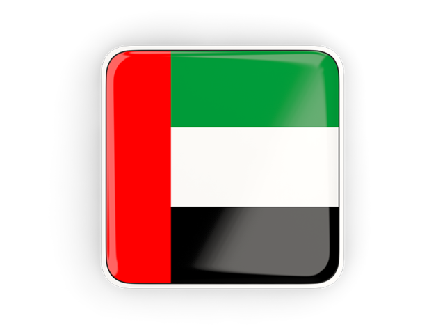 Square icon with frame. Download flag icon of United Arab Emirates at PNG format