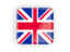 United Kingdom. Square icon with frame. Download icon.
