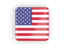 United States of America. Square icon with frame. Download icon.