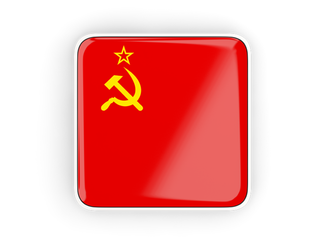 Square icon with frame. Download flag icon of Soviet Union at PNG format