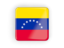 Венесуэла. Квадратная иконка с рамкой. Скачать иллюстрацию.