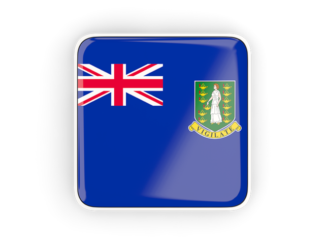 Square icon with frame. Download flag icon of Virgin Islands at PNG format