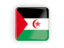 Western Sahara. Square icon with frame. Download icon.