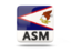 American Samoa. Square icon with ISO code. Download icon.