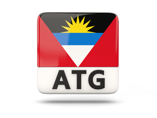 Square icon with ISO code. Download flag icon of Antigua and Barbuda at PNG format