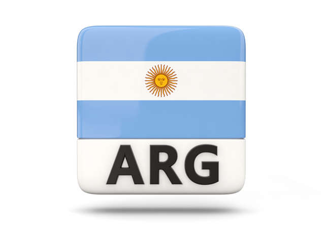 Square icon with ISO code. Download flag icon of Argentina at PNG format