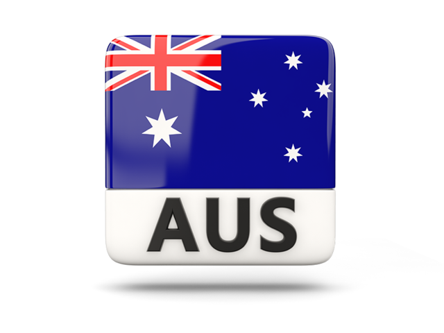 Square icon with ISO code. Download flag icon of Australia at PNG format