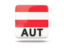 Austria. Square icon with ISO code. Download icon.