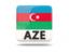 Azerbaijan. Square icon with ISO code. Download icon.